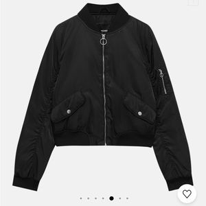 Pull & Bear - Lightweight Fabric Bomber Jacket - S